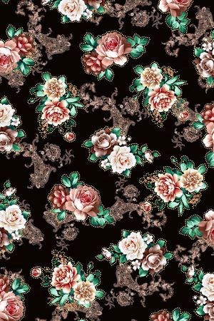 花卉印花华亿平台图片