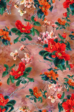 旗袍印花华亿平台图片