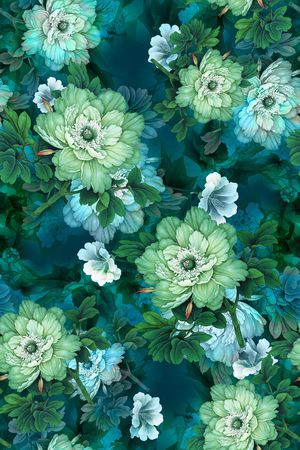 牡丹印花华亿平台图片