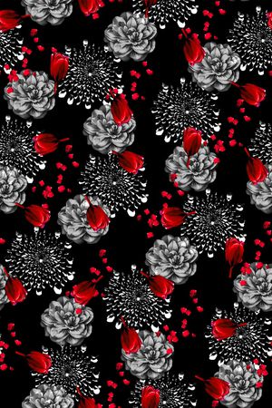 花卉印花华亿平台图片