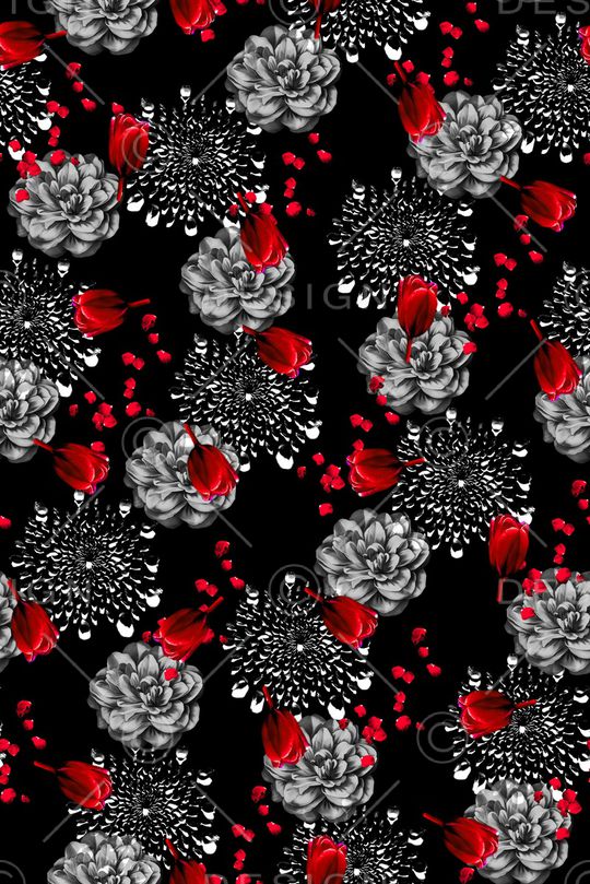 花卉印花华亿平台图片