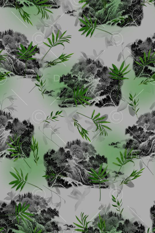 中国风印花华亿平台图片