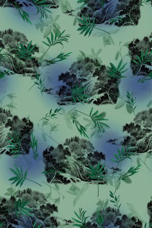 中国风印花华亿平台图片