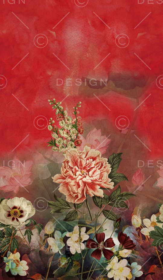 花卉印花华亿平台图片