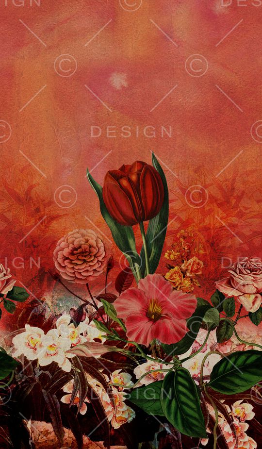 花卉印花华亿平台图片