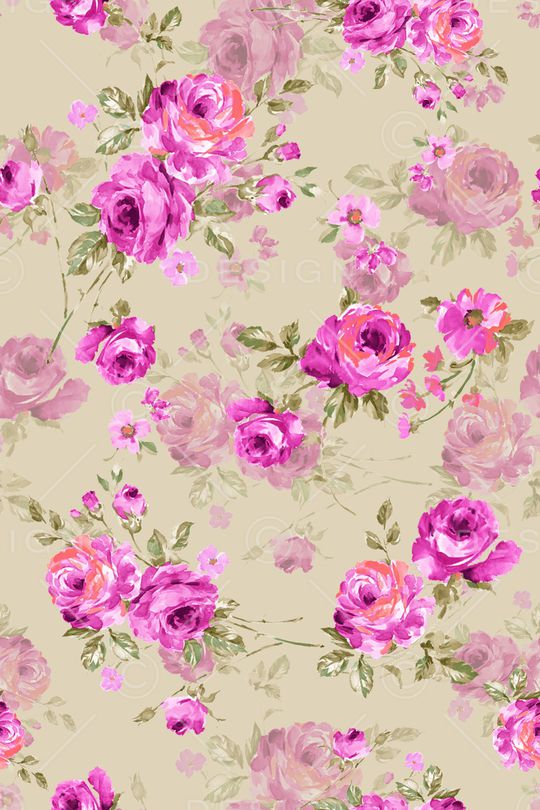 水彩花卉印花华亿平台图片