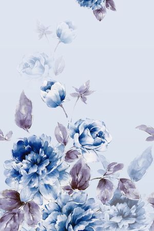 手绘花卉印花华亿平台图片