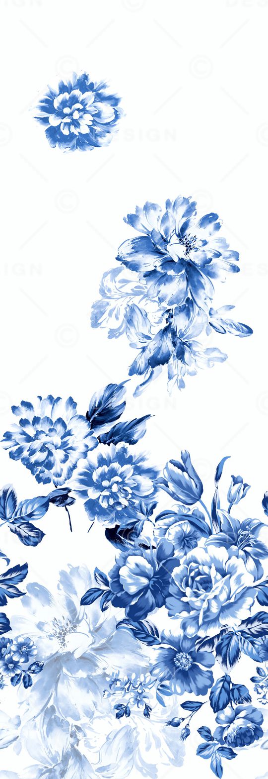 手绘花卉印花华亿平台图片