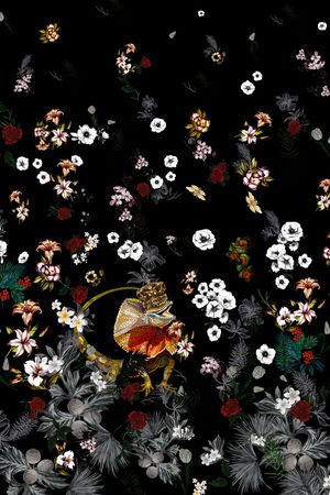 动物花卉印花华亿平台图片