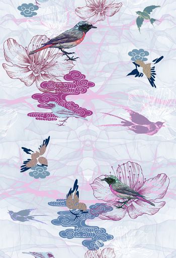 动物花卉印花华亿平台图片