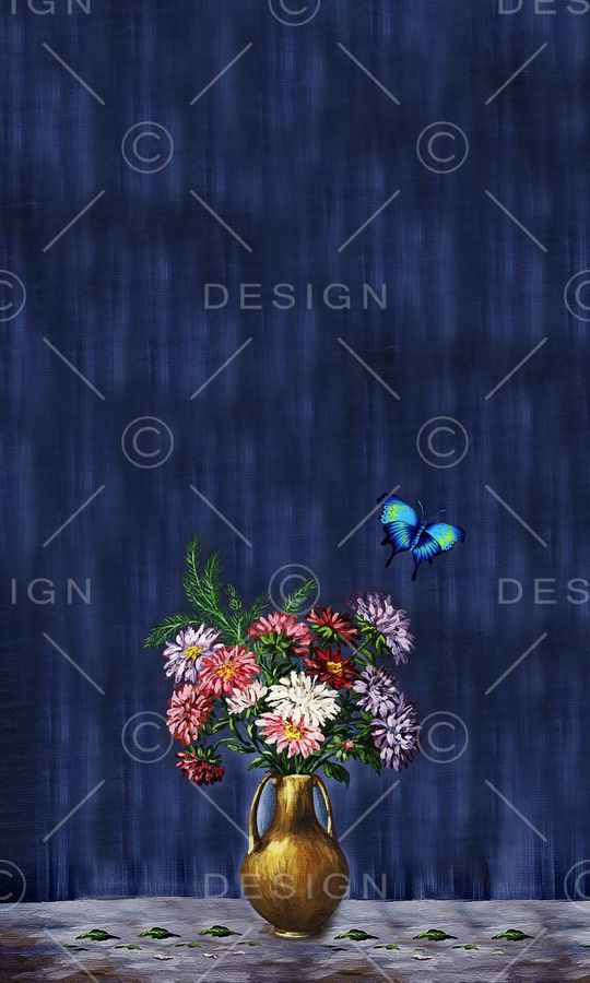 菊花印花华亿平台图片