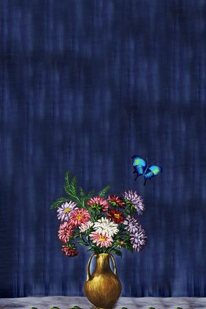 菊花印花华亿平台图片