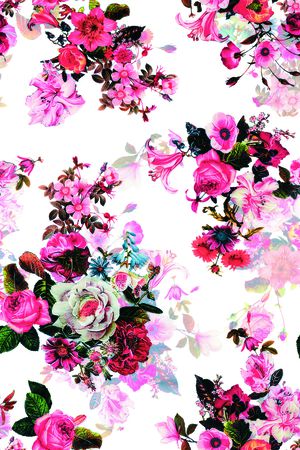 鲜花印花华亿平台图片