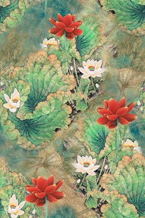 花卉印花华亿平台图片