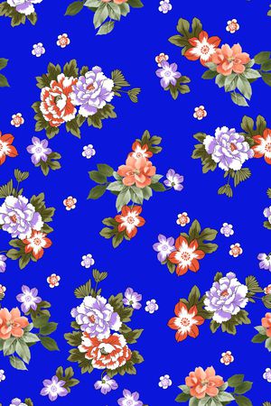 彩底花卉印花华亿平台图片