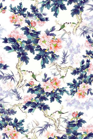 花卉印花华亿平台图片