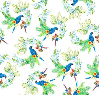 987747-时尚花草鹦鹉乱花2