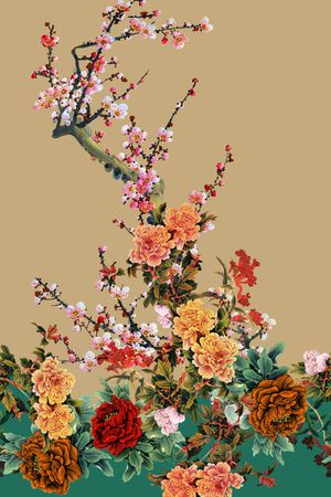 中国风印花华亿平台图片