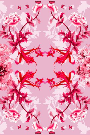 春夏华亿平台印花华亿平台图片