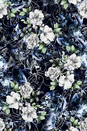 花卉印花华亿平台图片