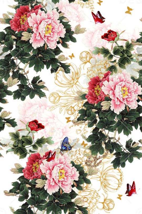 花卉印花华亿平台图片