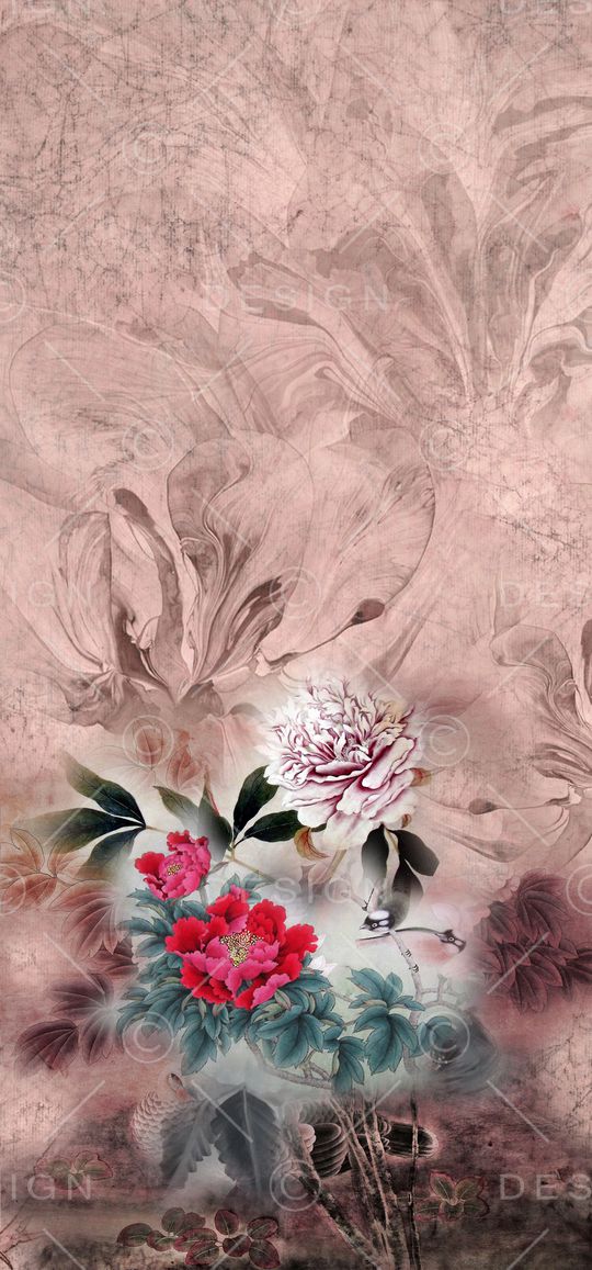 中国风定位花印花华亿平台图片