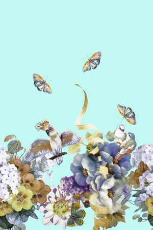 花卉印花华亿平台图片