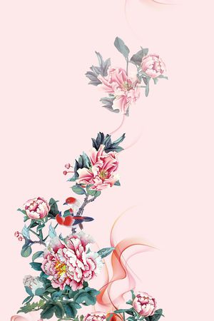 牡丹印花华亿平台图片