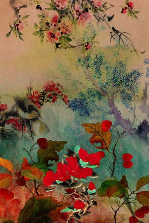 梅花印花华亿平台图片