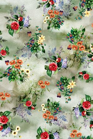 水彩花卉印花华亿平台图片