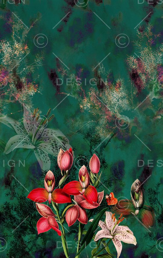 花卉印花华亿平台图片