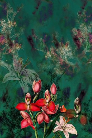 花卉印花华亿平台图片