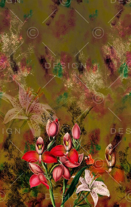 花卉印花华亿平台图片