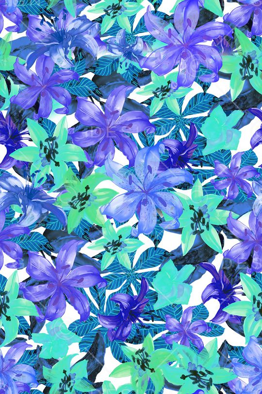 彩底花卉印花华亿平台图片