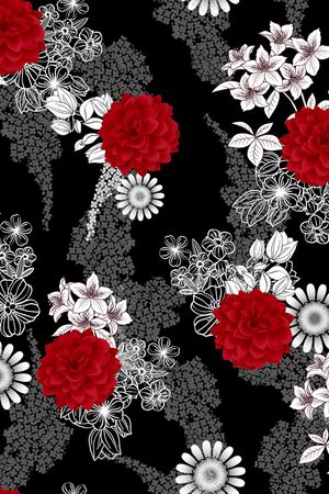 花卉印花华亿平台图片