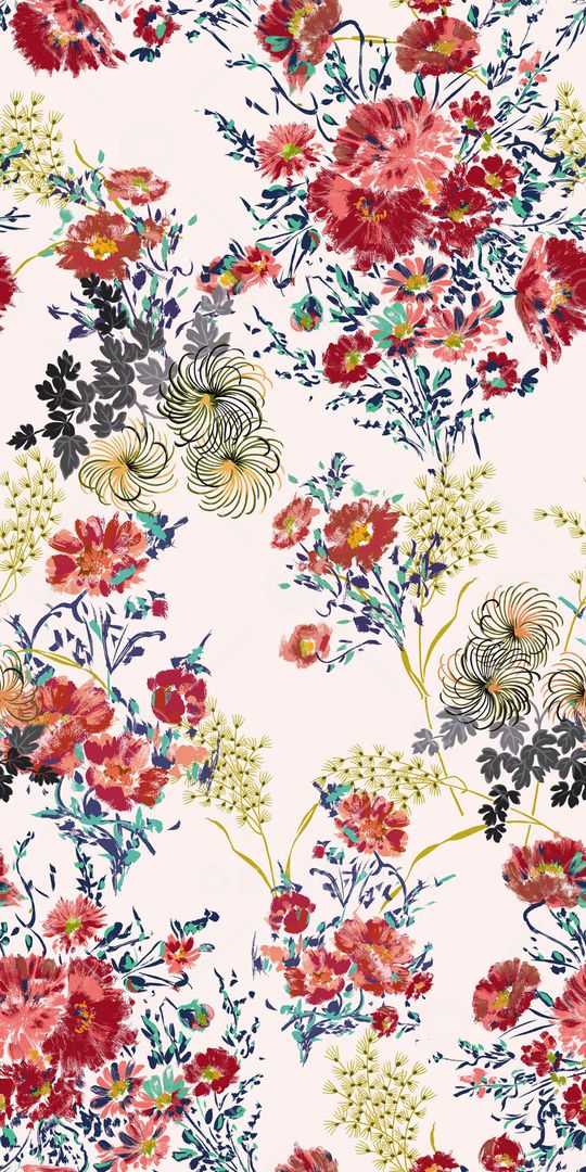 花卉印花华亿平台图片