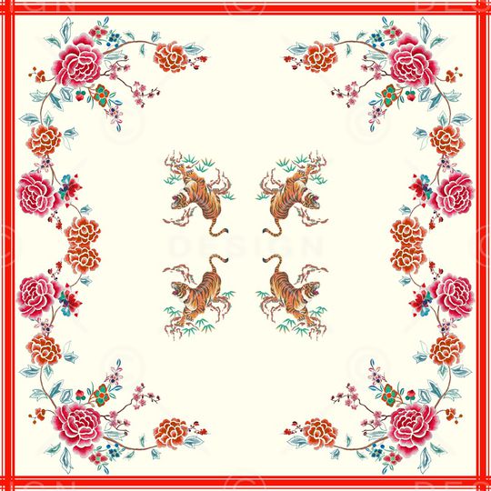 花卉印花华亿平台图片