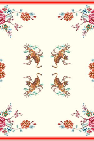 花卉印花华亿平台图片