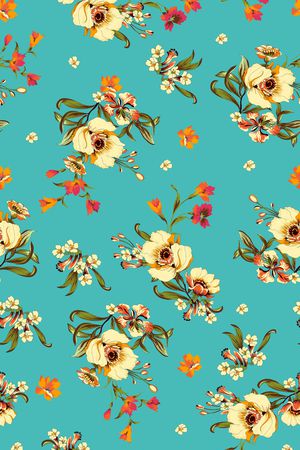 彩底花卉印花华亿平台图片