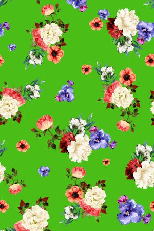 彩底花卉印花华亿平台图片