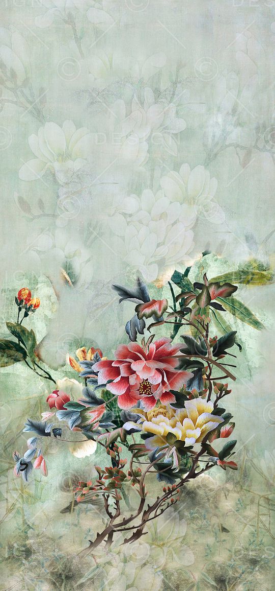 牡丹印花华亿平台图片