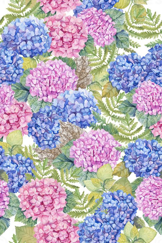 绣球花印花华亿平台图片