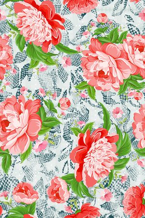 花卉印花华亿平台图片