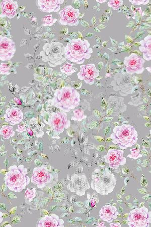 水彩花卉印花华亿平台图片