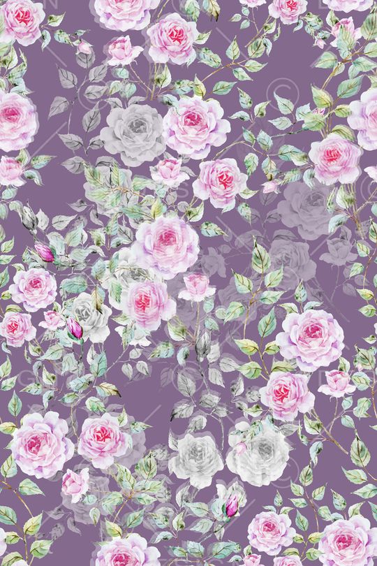 水彩花卉印花华亿平台图片