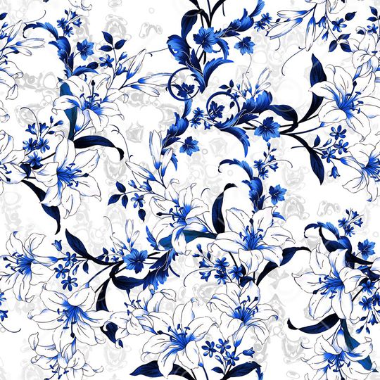 彩底花卉印花华亿平台图片