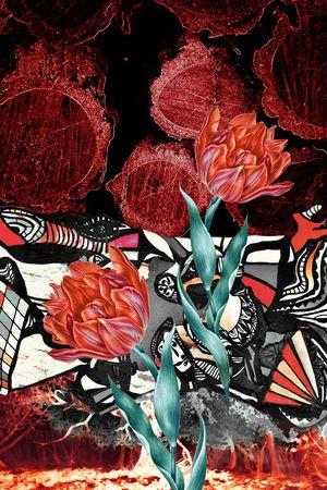 花卉印花华亿平台图片