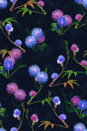 手绘花卉印花华亿平台图片