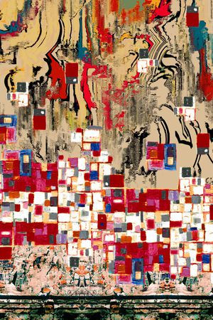 抽象印花华亿平台图片