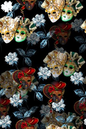 手绘花卉印花华亿平台图片